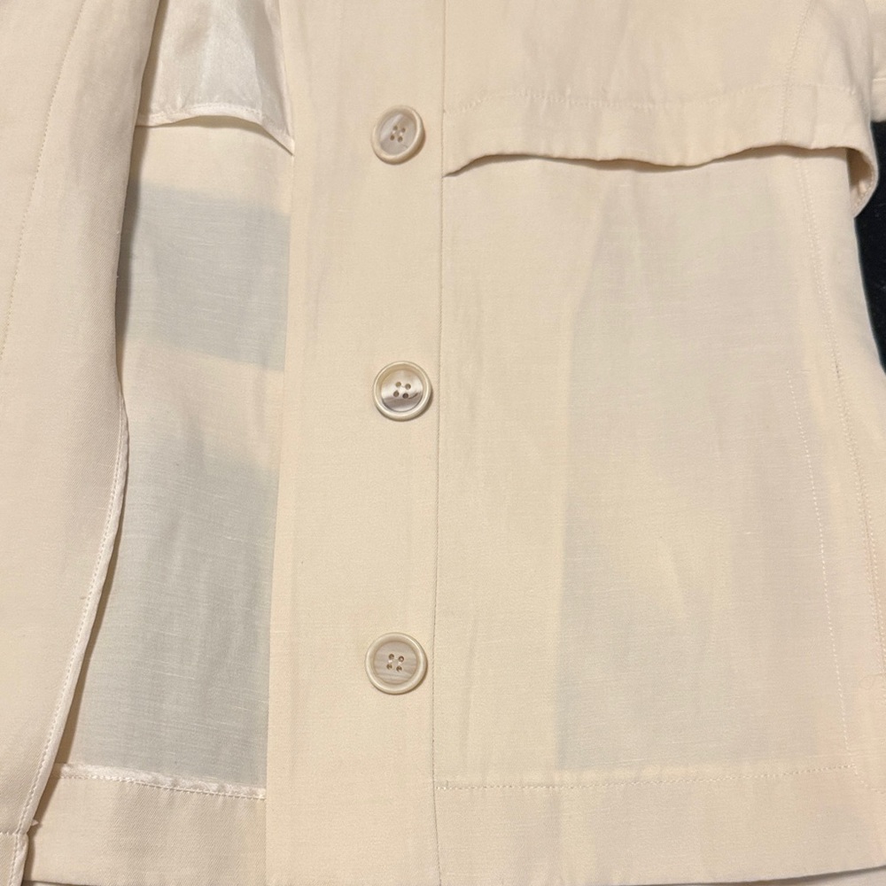 Narciso Rodriguez Cream Trench Coat - Picture 9 of 12